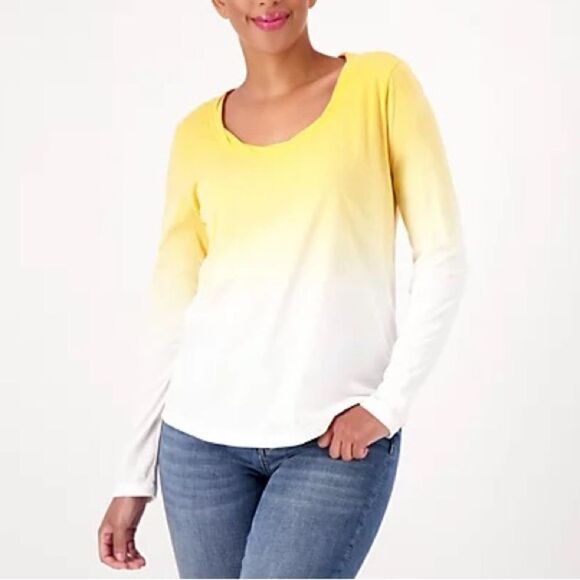 LCandace Cameron Bure The Ocean Dipped Long-Sleeve Tee - Picture 1 of 5